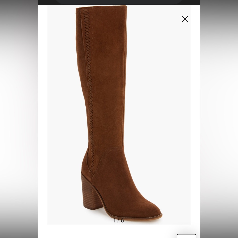 Steve Madden Roxana Knee High Brown Suede Boot Sz 8.5 - Picture 9 of 10